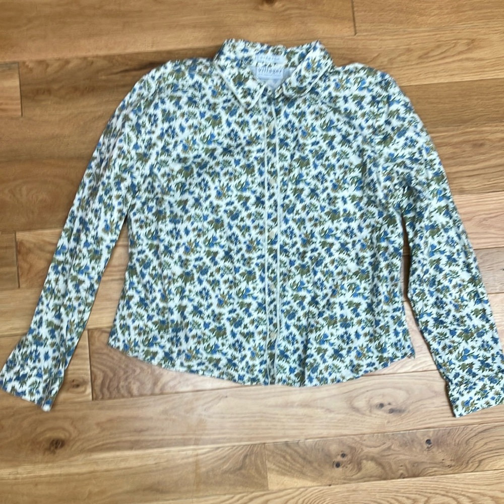 Liz Claiborne Floral Stretch Blouse sz 16